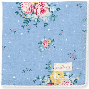 GREENGATE GUARDANAPO with lace Laura Dusty Blue 40CM